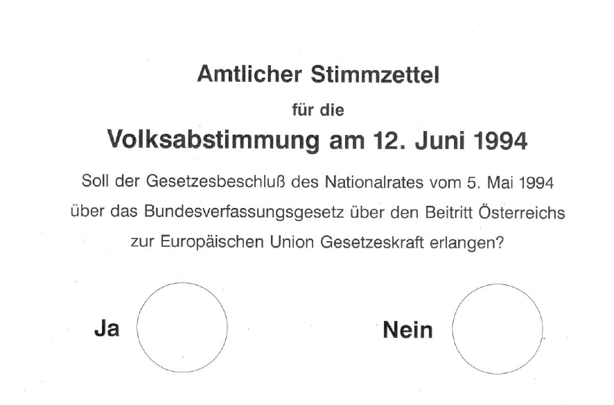 25 Jahre Volksabstimmung Uber Den Eu Beitritt Osterreichs Bundeskanzleramt Osterreich