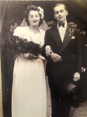 Mein Vater und meine Mutter Muriel an ihrem Hochzeitstag am 3. August 1947.