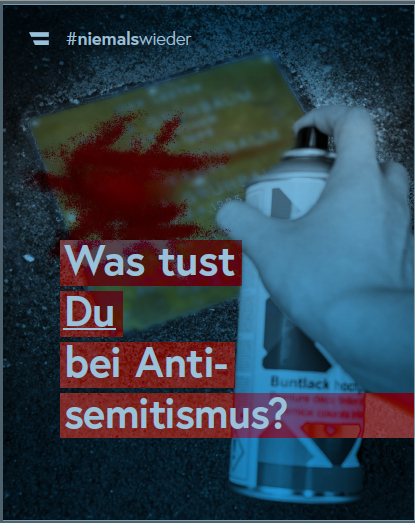 Sujet Kampagne gegen Antisemitismus: "Was tust du bei Antisemitismus"