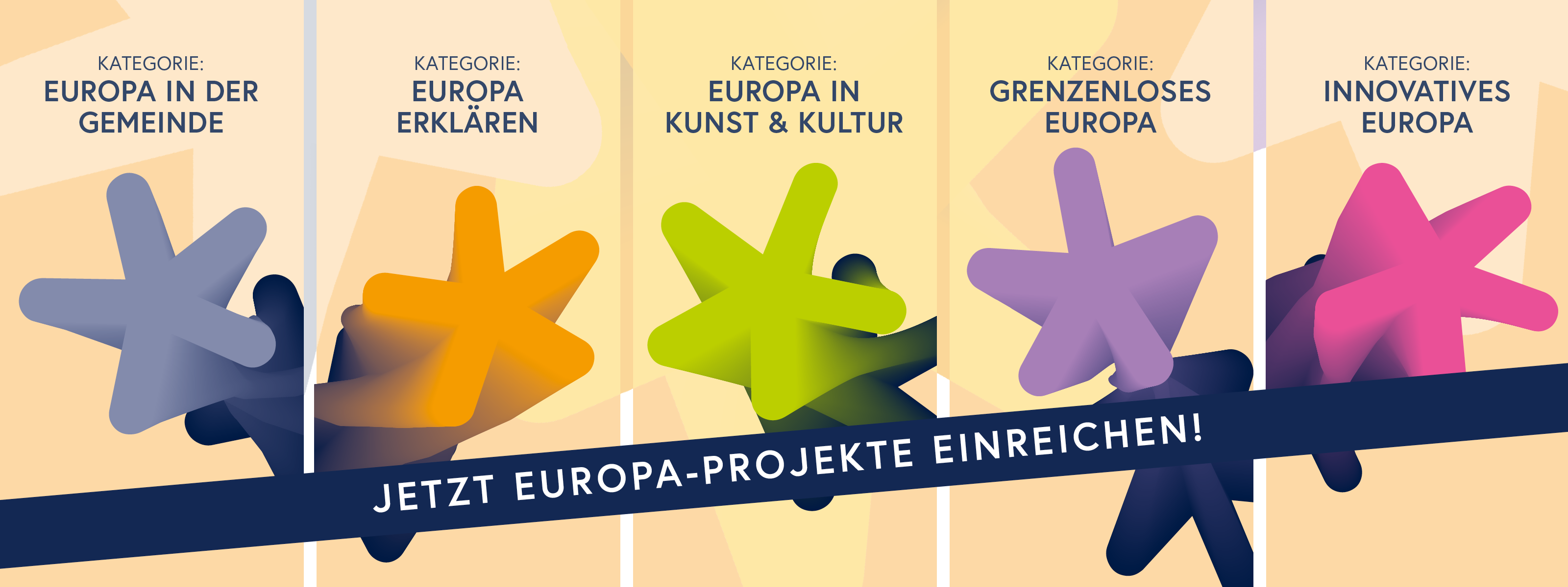 Europa-Staatspreis: 5 Kategorien. Jetzt Projekte einreichen!